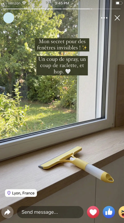 Nettoyeur à Vitres 3-en-1 avec Vaporisateur Intégré