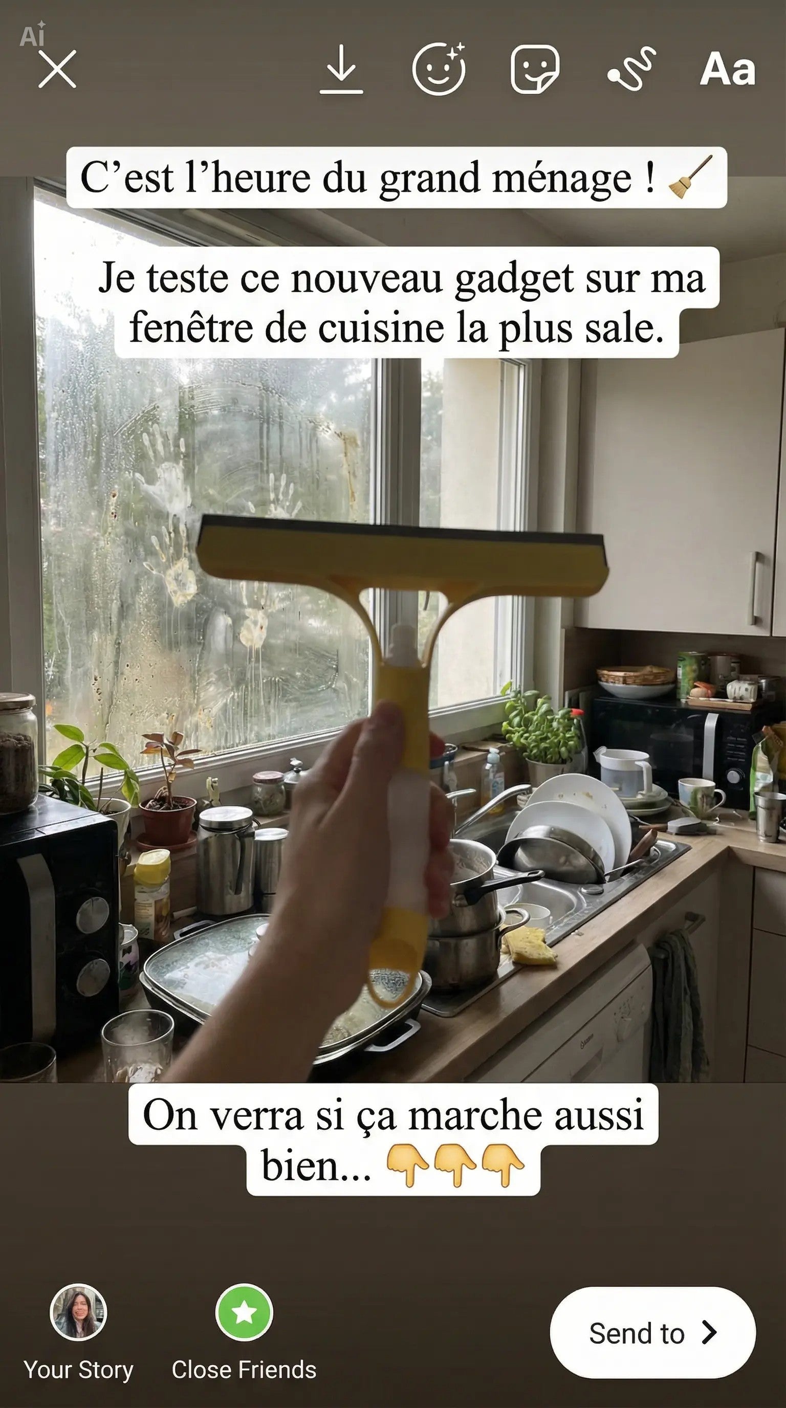 Nettoyeur à Vitres 3-en-1 avec Vaporisateur Intégré