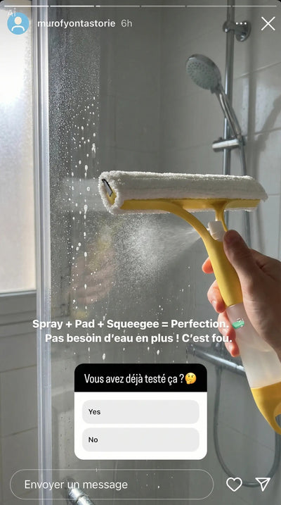 Nettoyeur à Vitres 3-en-1 avec Vaporisateur Intégré