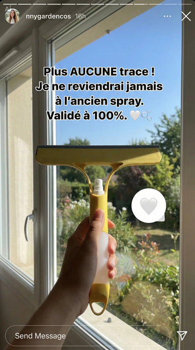 Nettoyeur à Vitres 3-en-1 avec Vaporisateur Intégré