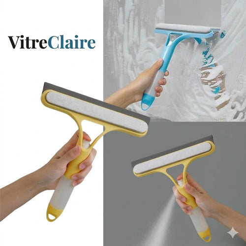Nettoyeur à Vitres 3-en-1 avec Vaporisateur Intégré
