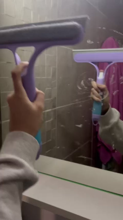 Nettoyeur à Vitres 3-en-1 avec Vaporisateur Intégré