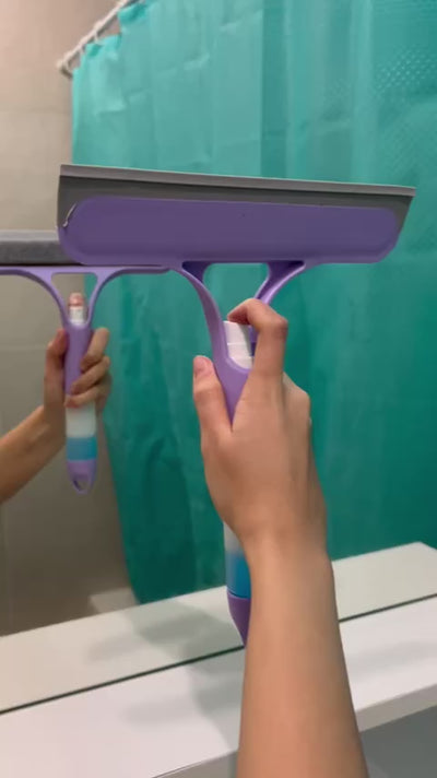 Nettoyeur à Vitres 3-en-1 avec Vaporisateur Intégré